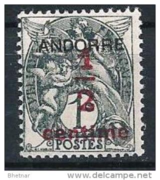Andorre YT 1 " Blanc 1/2 S. 1c. Gris-noir " 1931 Neuf** - Neufs