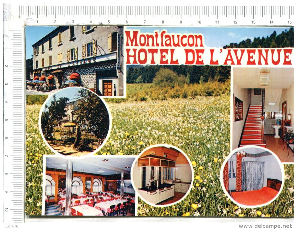 MONTFAUCON -  Alt  930 M. -  Hôtel De L Avenue  -  6 Vues Sur Fond - Montfaucon En Velay