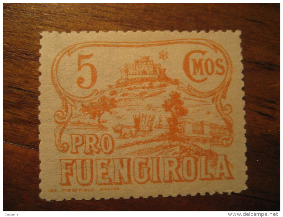 Pro FUENGIROLA Malaga Poster Stamp Label Vignette Vi&ntilde;eta Espa&ntilde;a Guerra Civil War Spain - Viñetas De La Guerra Civil