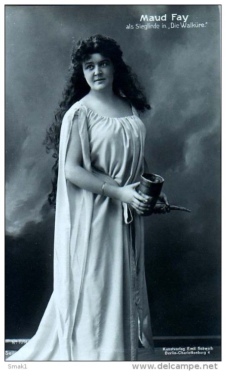 AK OPER Opernsänger OPERA SINGER MAUD FAY ALS SIEGLINDE IN  "DIE WALKÜRE " Nr.1014.FOTOGRAFIE ALTE POSTKARTEN. - Opéra