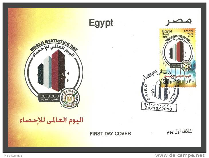Egypt - 2010 - FDC - ( World Statistics Day ) - Ungebraucht