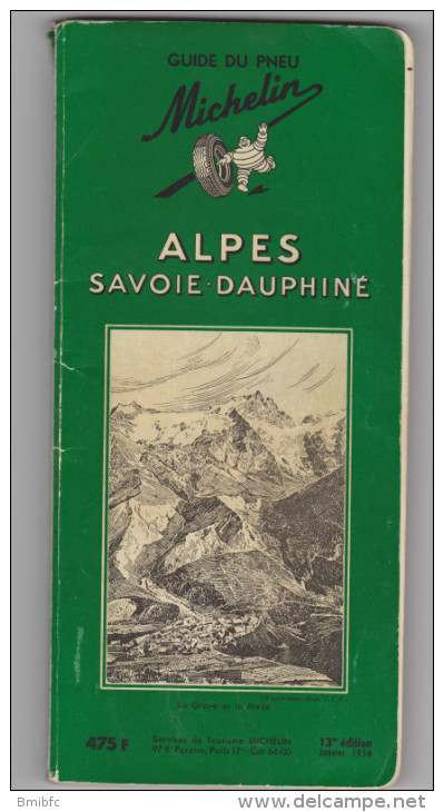 Guide Du Pneu Michelin  ALPES-SAVOIEDAUPHINE 1956 - Michelin (guide)