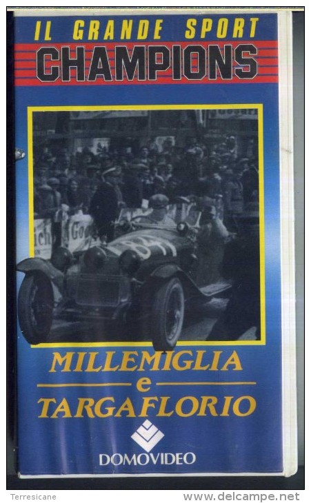 X MILLEMIGLIA & TARGA FLORIO IL GRANDE SPORT DOMOVIDEO 50' LOGOS TV BIANCO/NERO - Deporte