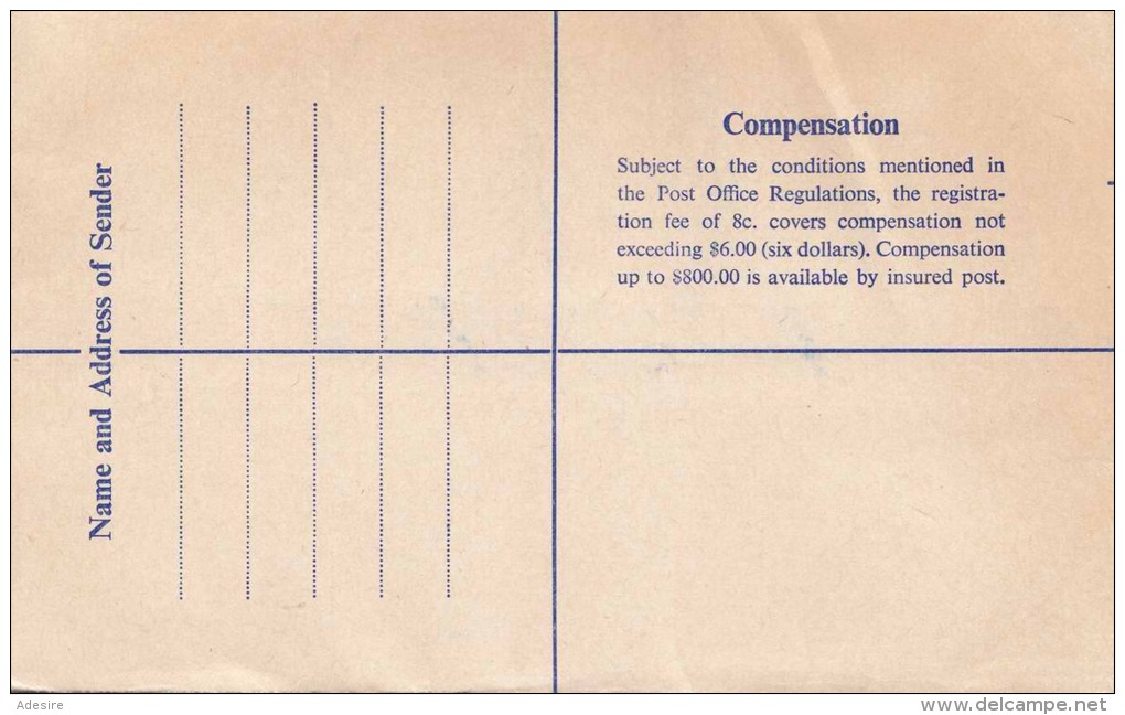 FIJI 189? - 8+2 C Ganzsache Auf Registered Letter ** - Fiji (...-1970)