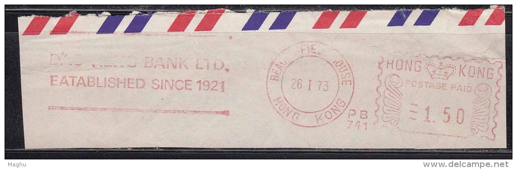 Hong Kong Dao Heng Bank  Meter Cancel 1973. - Otros & Sin Clasificación