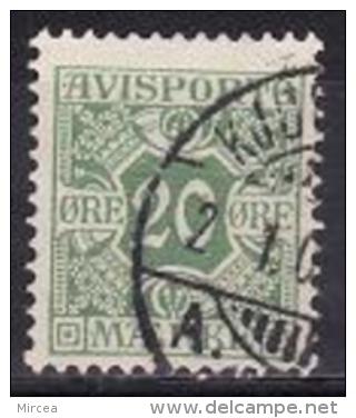 469 - Danemark 1907 - Journaux Yv.no.5 Oblitere - Officials
