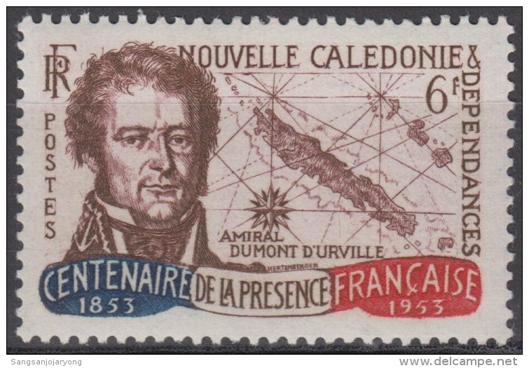 New Caledonia Sc298 Admiral Dumont D’Urville, Map - Explorers