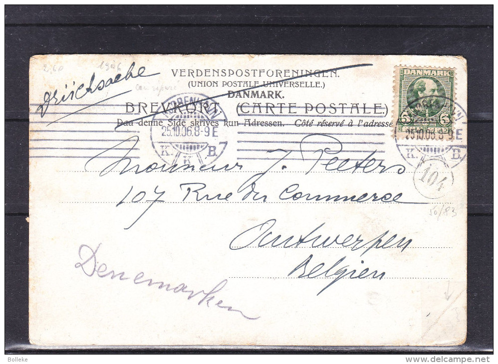 Danemark - Carte Postale De 1906 - Imprimé - Covers & Documents