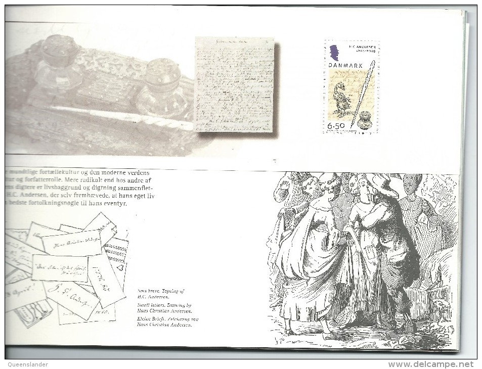 2005 H.C. Andersen Prestige Stamp Booklet Contains All Stamps & Special Information On The Author - Booklets