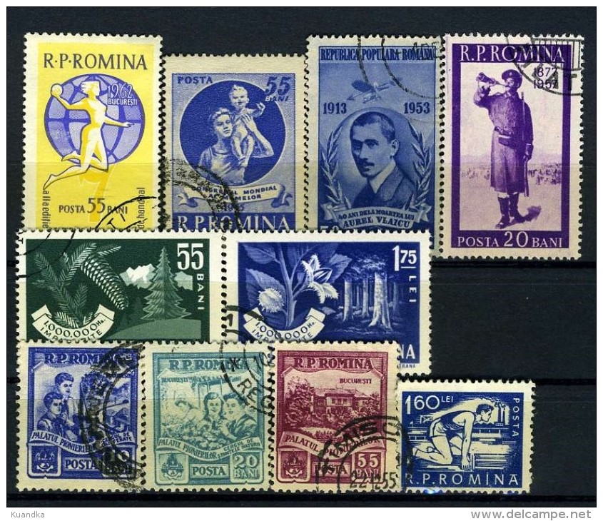 1953-1963 Nice Lot Of 10 Used Stamps,Romania,Rumänien,Roumanie,Rumania,Used - Autres & Non Classés