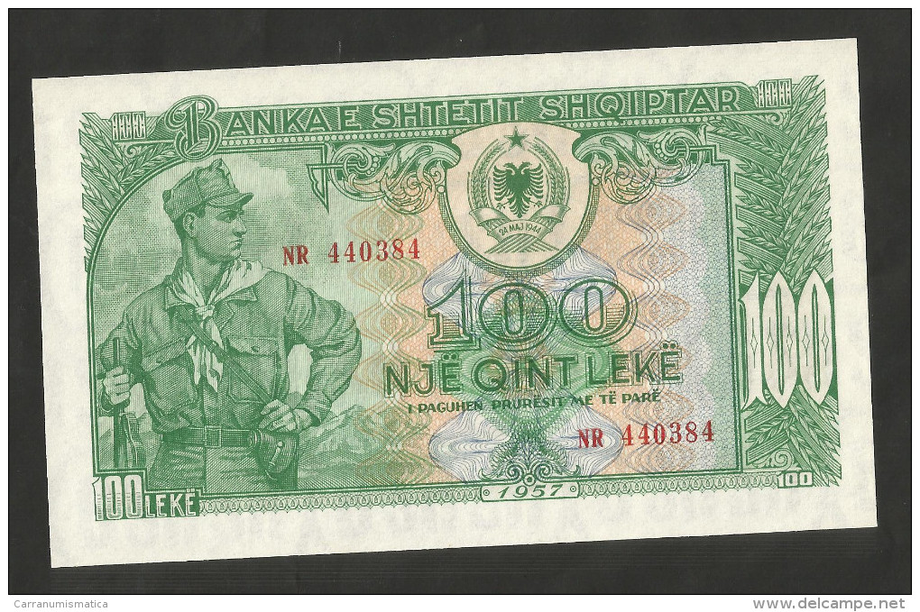 ALBANIA - 100 LEK (1957) - Albanië