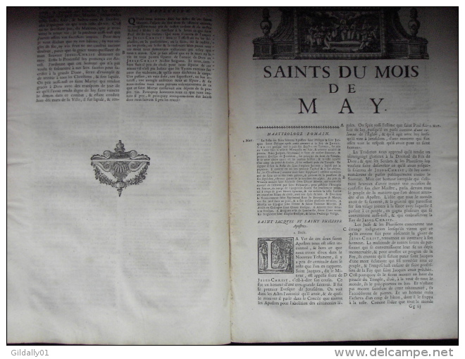 LA VIE DES SAINTS POUR TOUS LES JOURS DE L´ANNEE.   1685.    (exceptionnel)