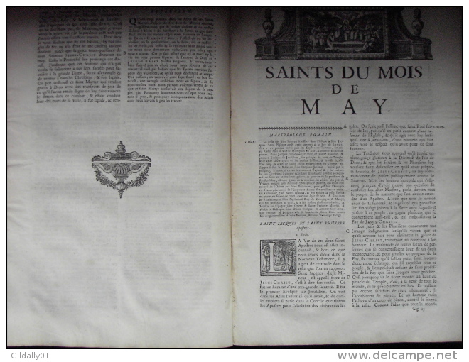 LA VIE DES SAINTS POUR TOUS LES JOURS DE L'ANNEE.   1685.    (exceptionnel)