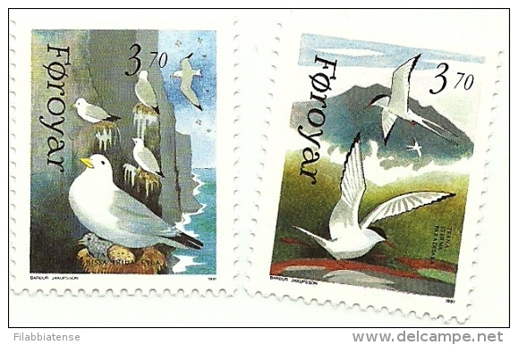 1991 - Faroer 213/14 Uccelli Marini     ----- - Albatrosse & Sturmvögel