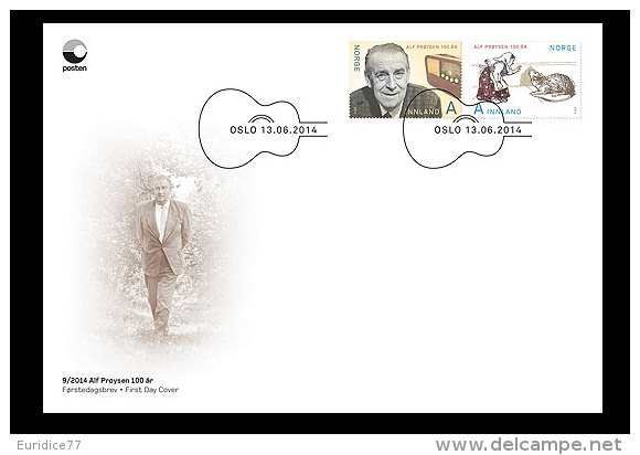 Norway 2014 - Alf Prøysen Centenary FDC - First Day Cover - Ongebruikt