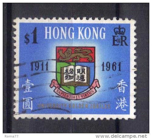 W891 - HONG KONG 1961 , Elisabetta  Yvert N. 190  Usato. - Usati