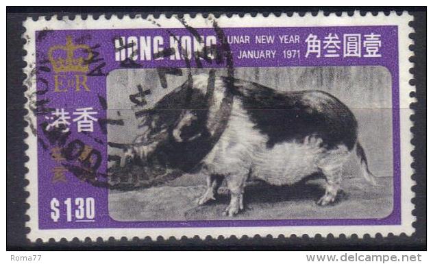 W902 - HONG KONG 1970 , Elisabetta  Yvert N. 252  USATO - Gebraucht