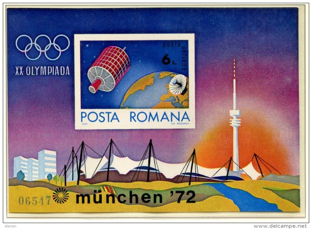 Olympic Games Romania 1972 Bl 98 MNH ** Munich 1972 Space - Summer 1972: Munich