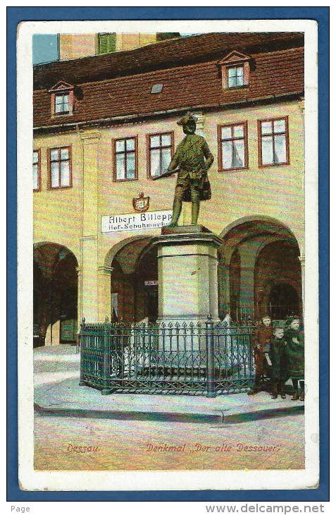 Dessau,Denkmal-Der Alte Dessauer,Gebäude Hof-Schuhmacher Albert Bilepp,ca. 1915-1925 - Dessau