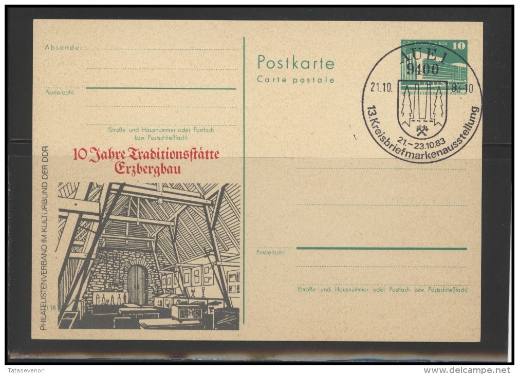 GERMANY DEUTSCHLAND DDR Stamped Stationery Special Cancellation D-DDR ST STAT 012 Mining Industry - Sonstige & Ohne Zuordnung