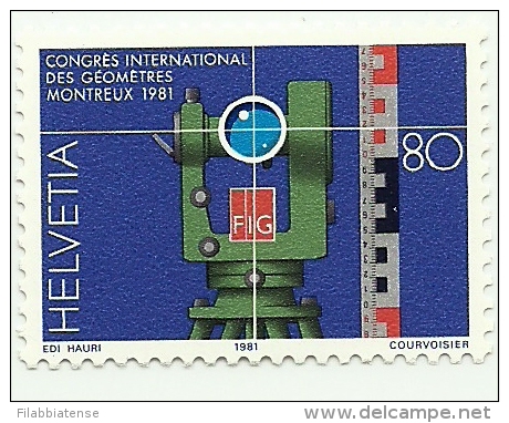 1981 - Svizzera 1124 Congresso Geometri C3319, - Ungebraucht