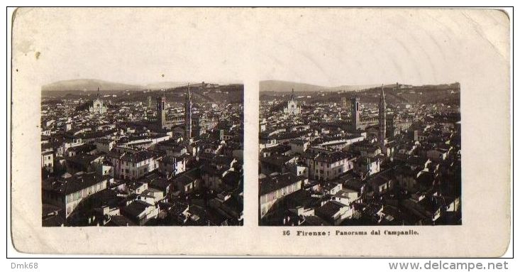 ITALY - 1904 STEREOVIEW - FIRENZE - PANORAMA DAL CAMPANILE - Photos Stéréoscopiques