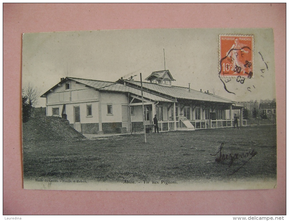 CP  ABLON  TIR AUX PIGEONS - ECRITE EN 1908 - Ablon Sur Seine