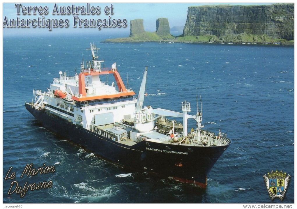 Taaf Kerguelen Port Aux Français Lettre Du 1/9/2007  Marion Dufresne Carte Ecrite - Lettres & Documents