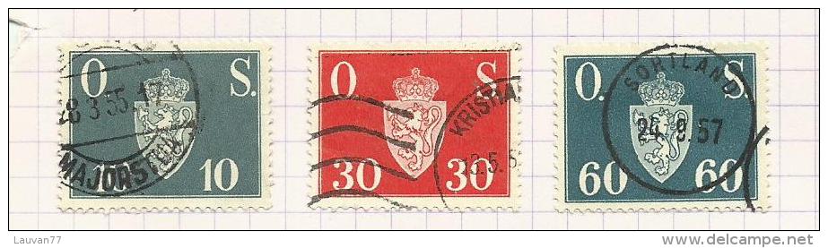 Norvège Service N°24, 26, 27, 45, 59, 61, 63, 65,98  Côte 4.50 Euros - Oficiales