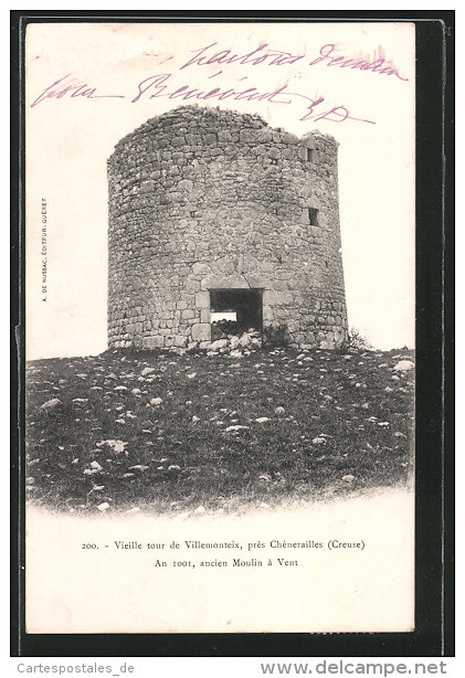 CPA Chénerailles, Vieille Tour De Villemonteix - Autres & Non Classés