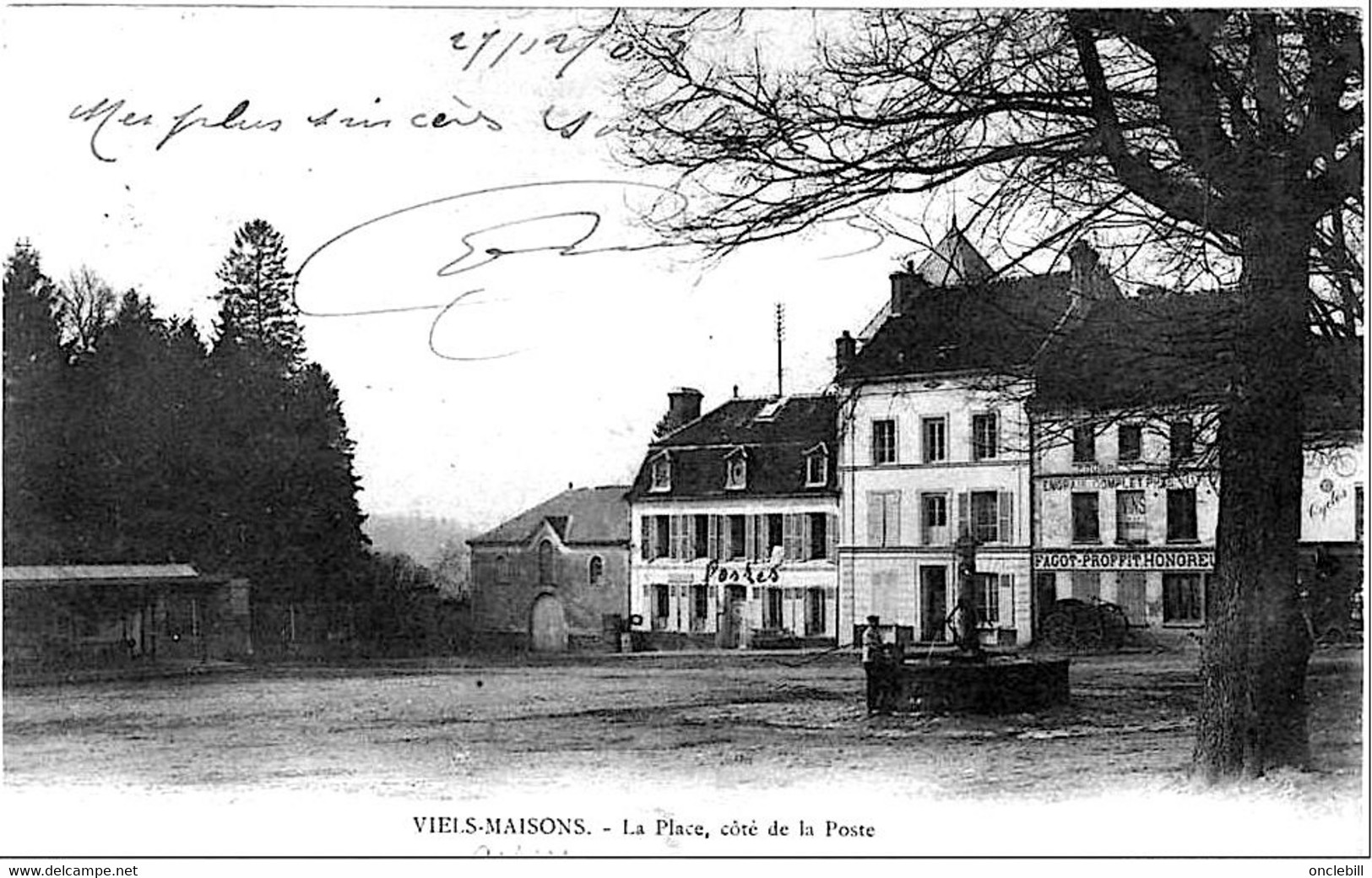 Viels Maisons Aisne Place Marché Poste Maison Fagot Engrais Et Vins Cycles 1903 état Superbe - Andere & Zonder Classificatie