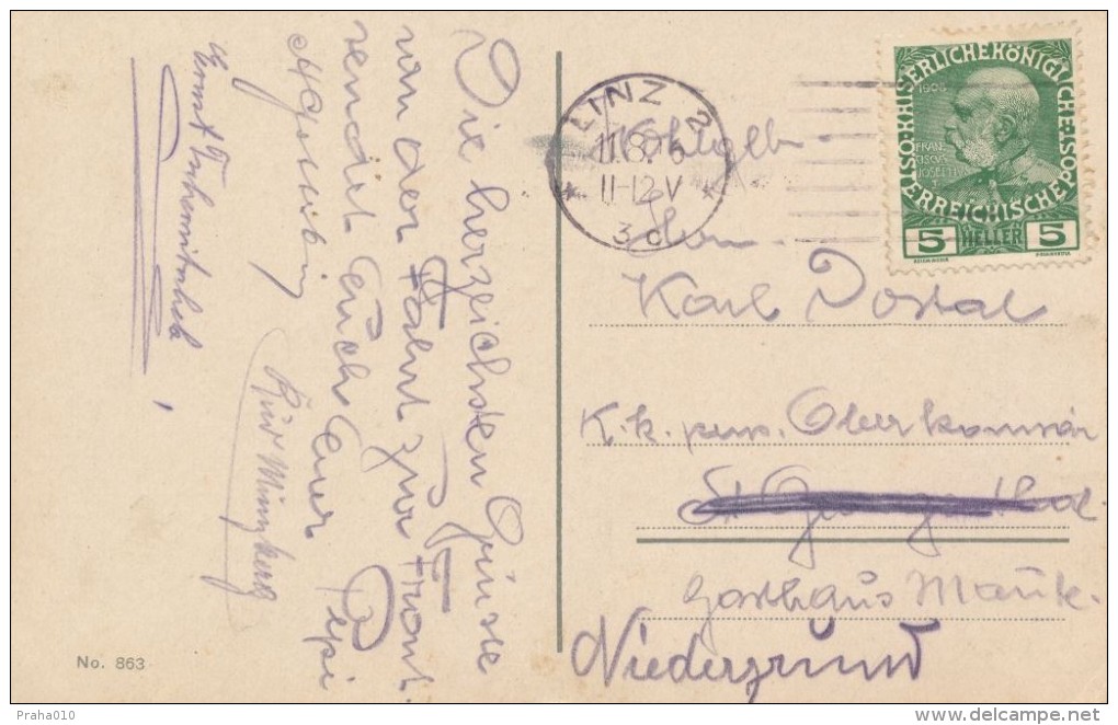I5270 - Austria (1916) Linz 2; Postcard: Linz An Donau - Linz