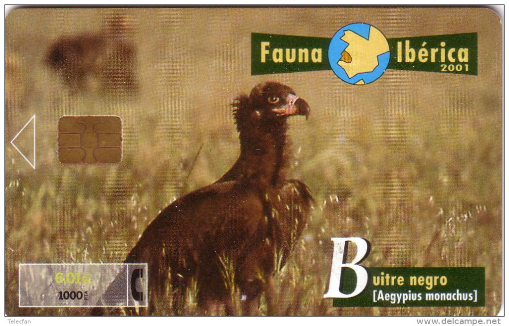 ESPAGNE SPAIN FAUNA IBERICA BUITRE NEGRO  1000 PTAS UT Y + 8 N° - Adler & Greifvögel