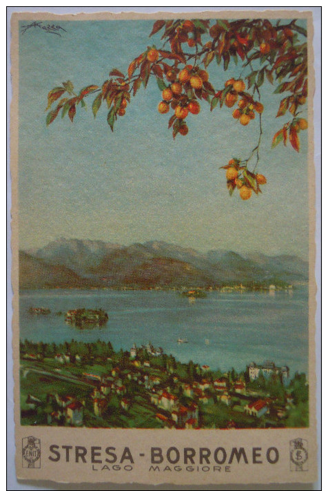 CARTOLINA STRESA BORROMEO - LAGO MAGGIORE - ENIT - SHELL GRAFICA DI MAZZA - Verbania