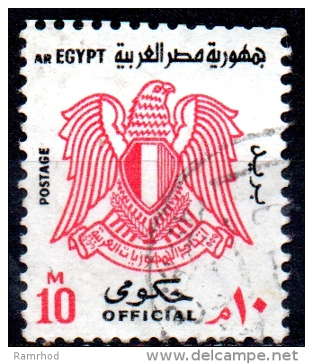 EGYPT 1972 Official Eagle -  10m. - Red & Black  FU - Service