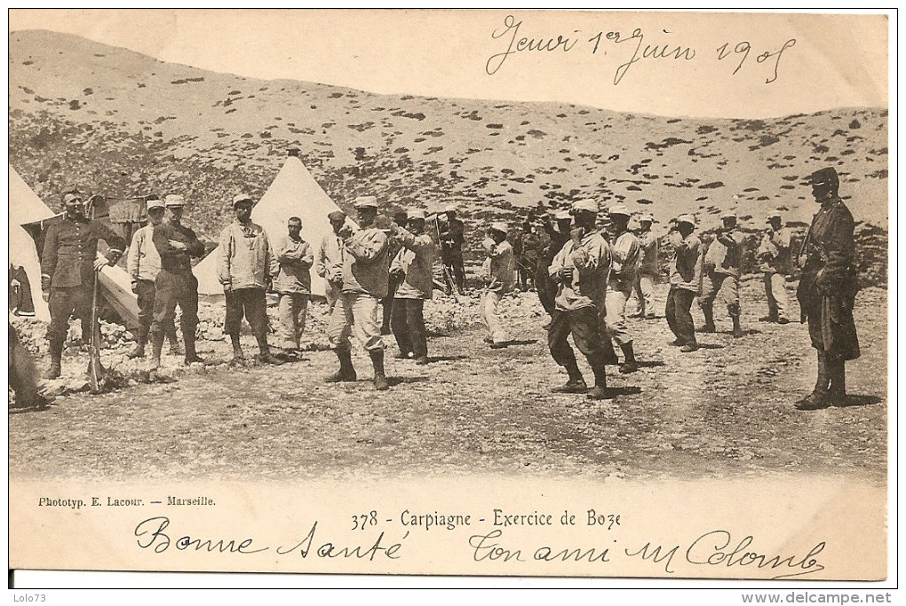 Carpiagne - Carte Militaire - Exercice De Boxe - Autres & Non Classés