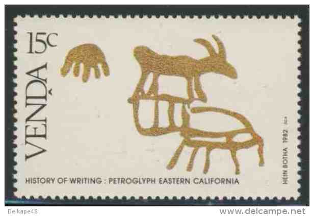 Zuid Afrika South Africa Venda 1982 Mi 59 ** Petroglyph, Eastern California – History Of Writing / Felsritzung -Schrift - Andere & Zonder Classificatie