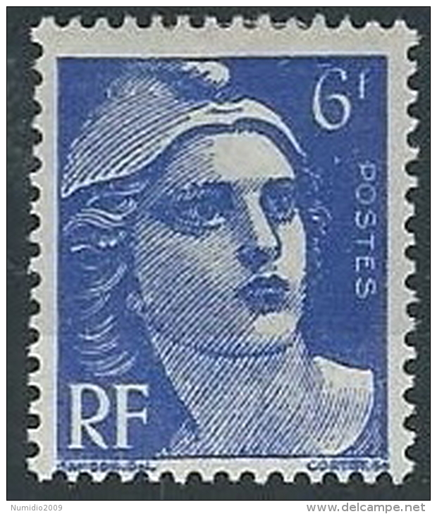 1945-47 FRANCIA MARIANNA DI GANDON 6 F MH * - EDF01-2 - 1945-54 Marianna Di Gandon