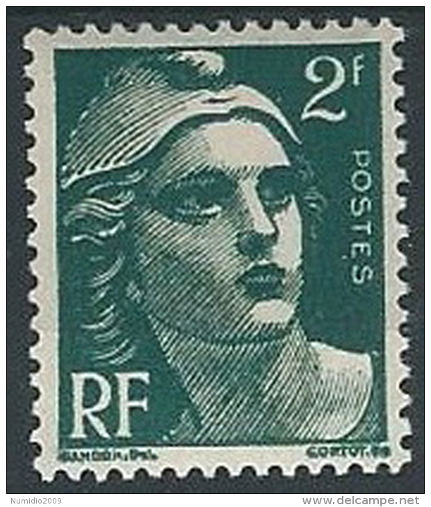 1945-47 FRANCIA MARIANNA DI GANDON 2 F MH * - EDF01 - 1945-54 Marianna Di Gandon