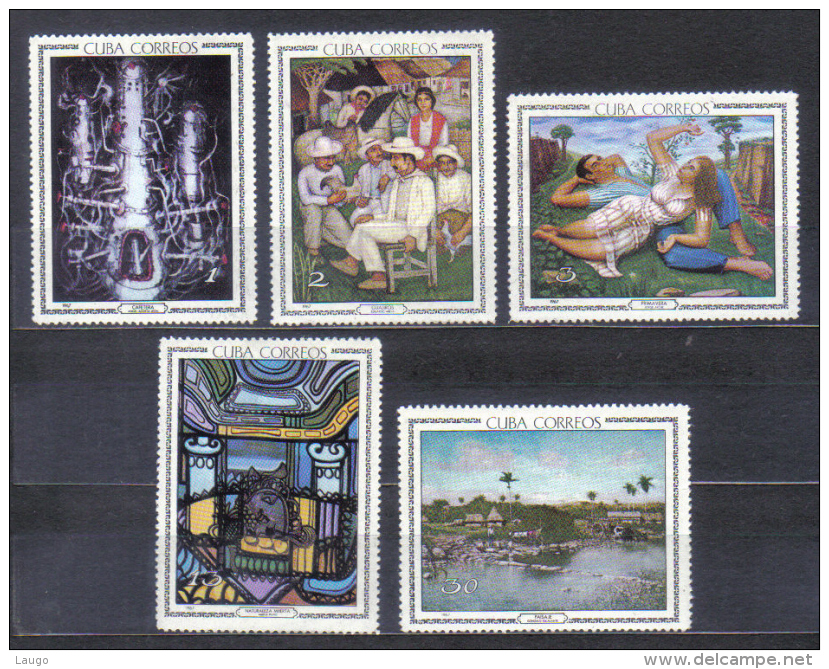 Cuba Mi 1272-1276 Paintings From Habana Museum  1967 MNH - Nuovi