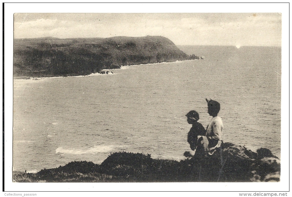 Cp, 50, La Baie D'Ecalgrain, Et Les Grandes Falaises De JObourg, Voyagée - Autres & Non Classés