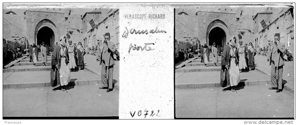 V0722 - PALESTINE -  JERUSALEM - - Plaques De Verre