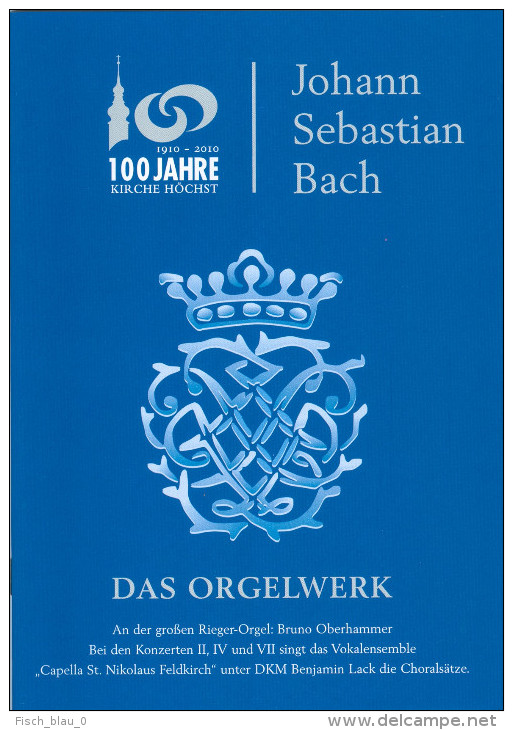 Broschüre Höchst 100 Jahre Kirche Orgelwerk Johann Sebastian Bach Konzert 2010 Konzertreihe Vorarlberg Österreich - Austria