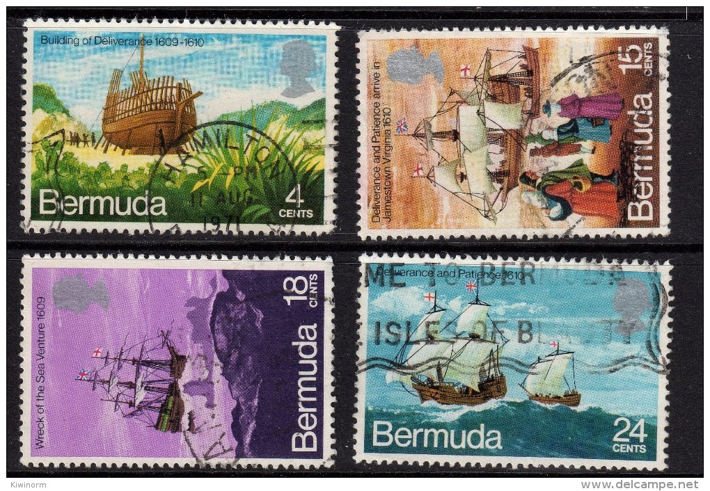 BERMUDA 1971 Voyage Of The ´Deliverance´ Ships Set Used VFU - Bermuda