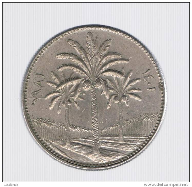 IRAQ - IRAK  -  50 Fils 1981  Circulada  KM128  - Palmeras - Iraq