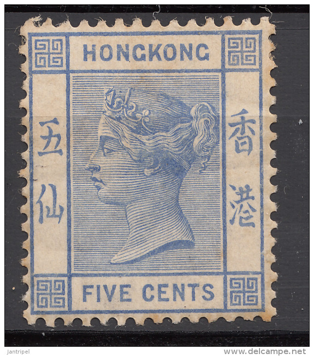 HONGKONG  QV  1882    5 C         MH  BROWNISH GUM - Nuovi