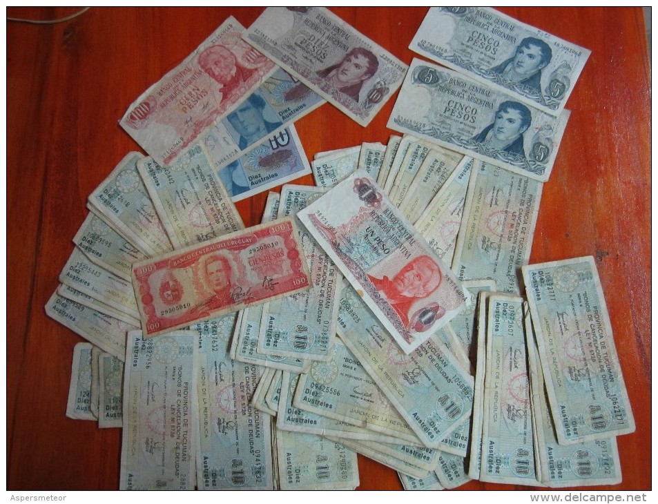 88 BONOS DE CONSOLIDACION DE DEUDA Y   BANKNOTES  BILLETES  REPUBLICA ARGENTINA SOLD AS IS - Argentinië