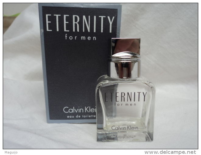 CALVIN KLEIN "ETERNITY FOR MEN "  MINI VIDE  CONTENAIT 10 ML EDT  VOIR  & LIRE!!! - Miniatures Modernes Vides