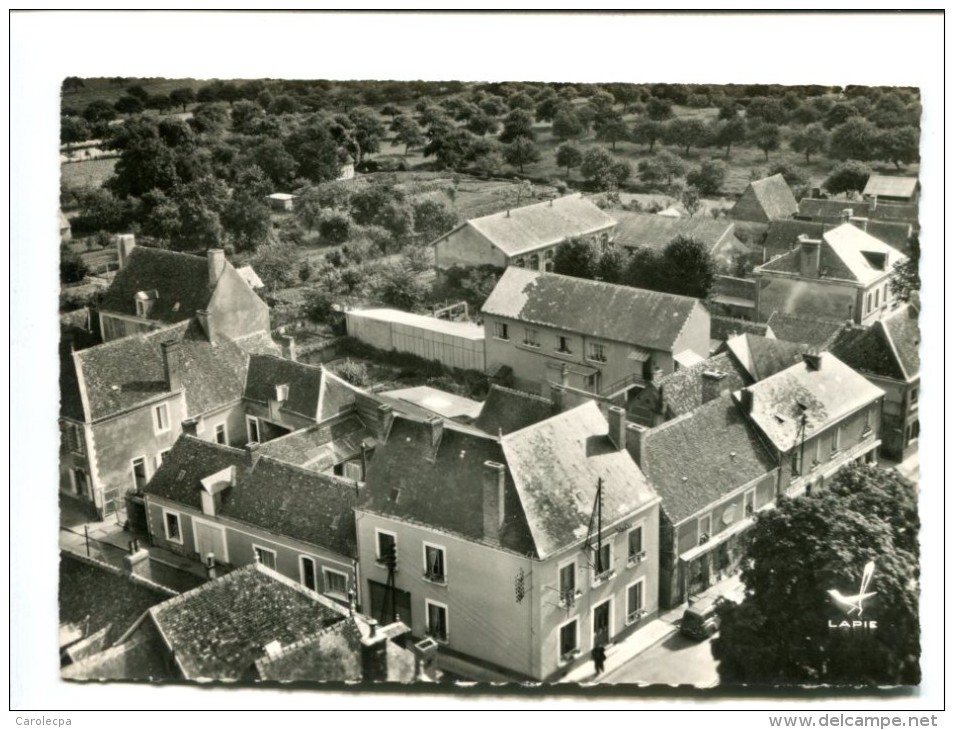 CP - NOGENT LE BERNARD (72) LES HOTELS LE CENTRE En AVION AU DESSUS DE .... - Autres & Non Classés