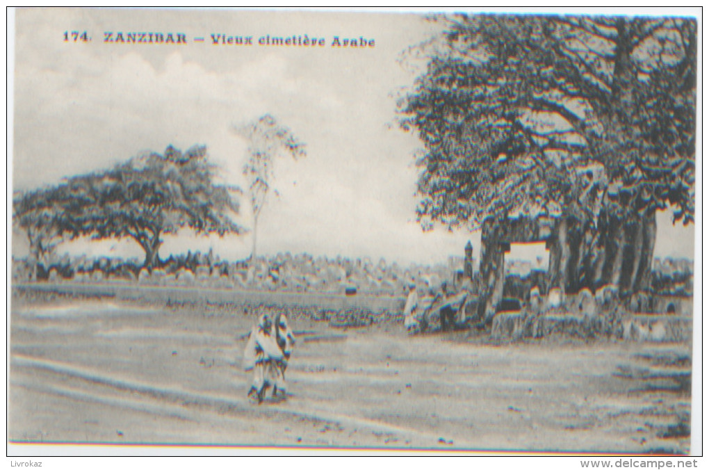 Tanzanie, Zanzibar, Vieux Cimetière Arabe, Réf. 174, N´a Pas Circulé, Dos Divisé, EXCELLENT ÉTAT - Tansania